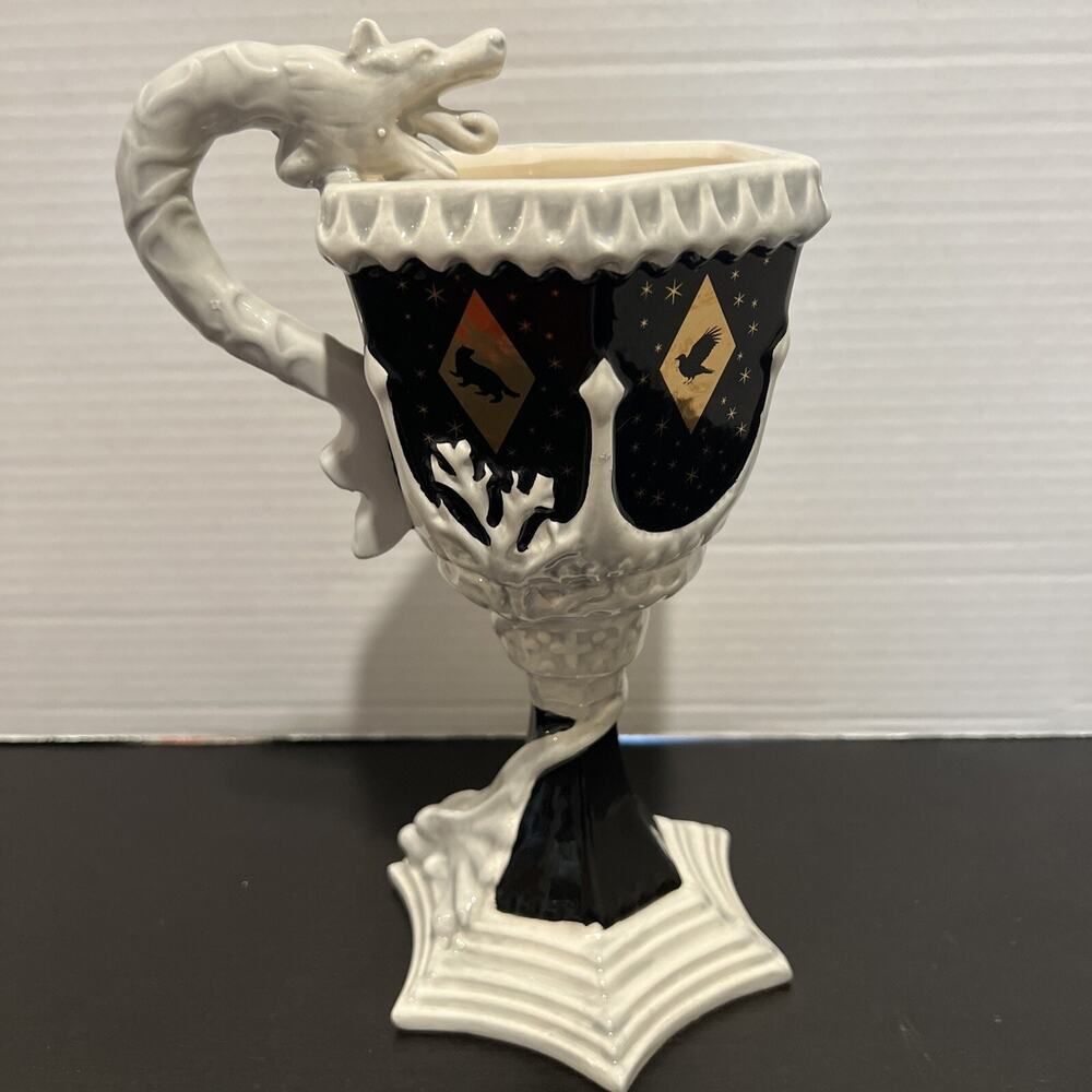 Harry Potter 14oz. Sculpted Ceramic Goblet Hogwarts School Crest Chalice
